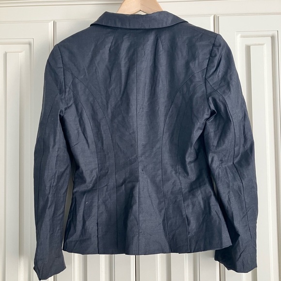Bebe Wool Blend Charcoal Cropped Two Button Blazer Size 6 - Picture 3 of 11